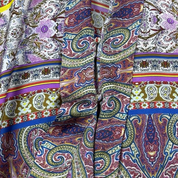 KAS New York Anthropologie XS/S Kimono Cardigan Paisley Shawl Flowy BOHO Wrap - Picture 5 of 7